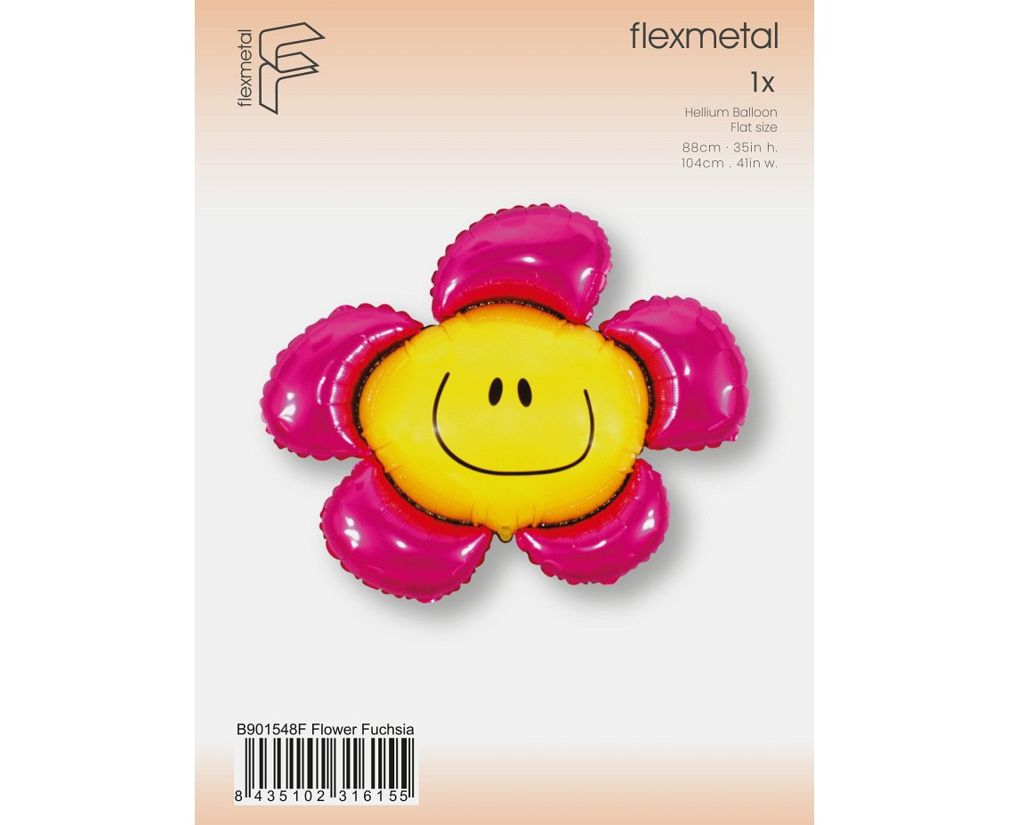 24" FX Foil Balloon - Flower (Pink), packed EOL